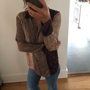 EQUIPMENT snake print button down NWT